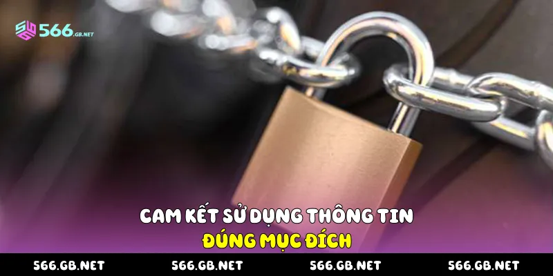 Cam kết sử dụng thông tin đúng mục đích
